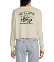 Salty Crew Floats Your Boat Long Sleeve Boxy Cropped T-Shirt