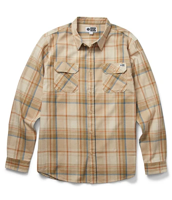 Salty Crew Long Sleeve Daybreak Yarn Dyed Plaid Flannel Shirt