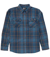 Salty Crew Long Sleeve Daybreak Yarn Dyed Plaid Flannel Shirt