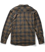 Salty Crew Long Sleeve Fathom Tech Yarn-Dyed Plaid Twill Shacket