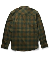 Salty Crew Long Sleeve Fathom Yarn-Dyed Dark Plaid Tech Flannel Woven Shirt