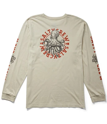 Salty Crew Long Sleeve Octopus Graphic T-Shirt