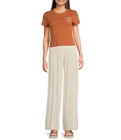 Salty Crew Mainland High Rise Printed Wide Leg Beach Pants