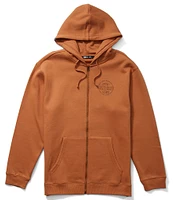 Salty Crew Outlined Graphic Zip Fleece Hooded Jacket