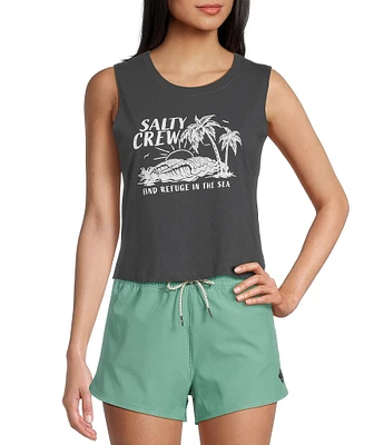 Salty Crew Outside Sleeveless Cropped Tank Top