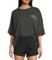 Salty Crew Oversized Hopper Cover Up Short Sleeve Graphic T-Shirt