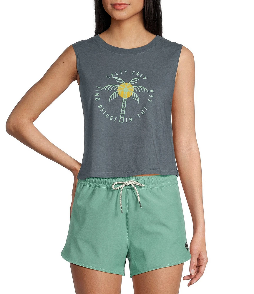Salty Crew Queen Palm Graphic Tank Top