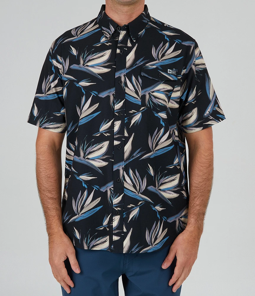 Salty Crew Short Sleeve Floral Flyer Tech Woven Shirt