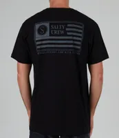 Salty Crew Short Sleeve Freedom Flag Graphic T-Shirt