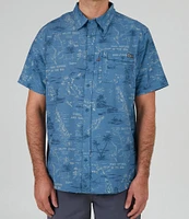 Salty Crew Short Sleeve Seafarer Tech Woven Shirt