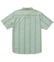 Salty Crew Striped Short Sleeve Woven Shirt