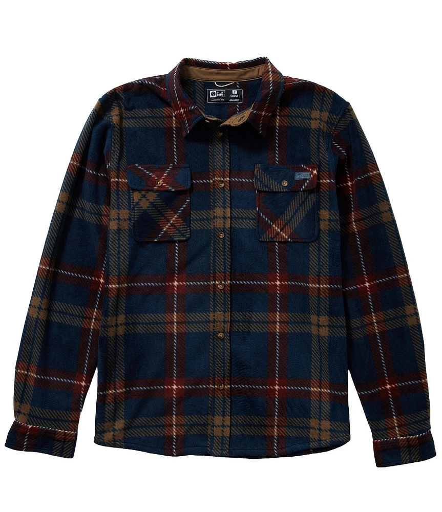 Salty Crew Swellter Long Sleeve PolarFleece™ Plaid Shirt