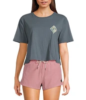 Salty Crew Tippet Fill Short Sleeve Cropped Graphic T-Shirt