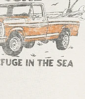 Salty Tailgate Raglan Short Sleeve Cropped Graphic T-Shirt