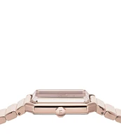 Salvatore Ferragamo Women's Crystal Quartz Analog Rose Gold Tone Stainless Steel Bracelet Watch