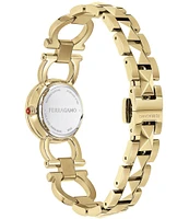 Salvatore Ferragamo Women's Double Gancini Stud Gold Stainless Steel Bracelet Watch