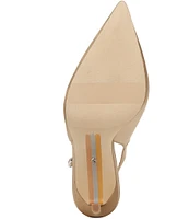 Sam Edelman Alina Satin Pointed Toe Slingback Pumps