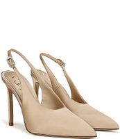 Sam Edelman Alina Satin Pointed Toe Slingback Pumps