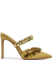 Sam Edelman Athena Satin Embellished Strap Dress Mules