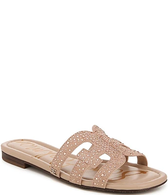 Sam Edelman Bay Gem Leather Double E Logo Slide Sandals