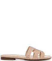 Sam Edelman Bay Gem Leather Double E Logo Slide Sandals