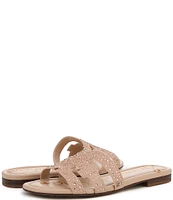 Sam Edelman Bay Gem Leather Double E Logo Slide Sandals