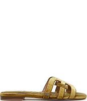 Sam Edelman Bay Honore Velvet Double E Logo Detail Slide Sandals