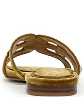 Sam Edelman Bay Honore Velvet Double E Logo Detail Slide Sandals