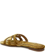 Sam Edelman Bay Honore Velvet Double E Logo Detail Slide Sandals