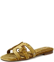 Sam Edelman Bay Honore Velvet Double E Logo Detail Slide Sandals