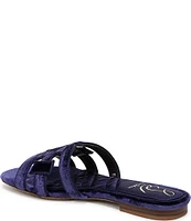 Sam Edelman Bay Honore Velvet Double E Logo Detail Slide Sandals