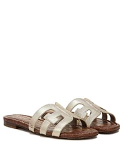 Sam Edelman Bay Leather Double E Logo Slide Sandals