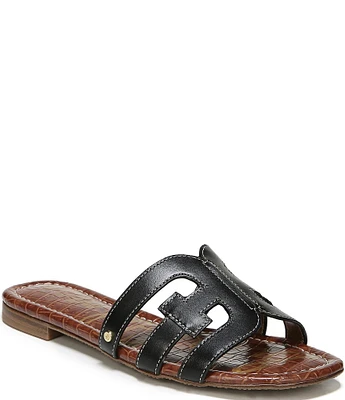 Sam Edelman Bay Leather Double E Logo Slide Sandals