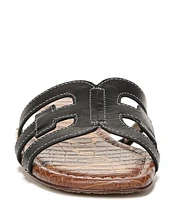 Sam Edelman Bay Leather Double E Logo Slide Sandals