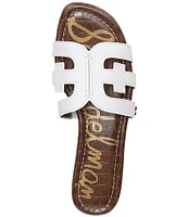 Sam Edelman Bay Leather Double E Logo Slide Sandals