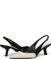 Sam Edelman Bayley Slingback Colorblock Leather Pointed Toe Pumps