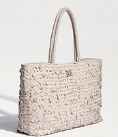 Sam Edelman Bianka Leather Woven Tote Bag