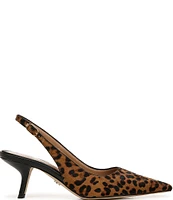 Sam Edelman Bianka Leopard Print Calf Hair Slingback Pumps