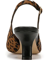 Sam Edelman Bianka Leopard Print Calf Hair Slingback Pumps