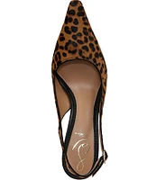 Sam Edelman Bianka Leopard Print Calf Hair Slingback Pumps