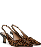 Sam Edelman Bianka Leopard Print Calf Hair Slingback Pumps