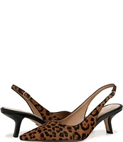 Sam Edelman Bianka Leopard Print Calf Hair Slingback Pumps