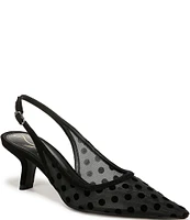 Sam Edelman Bianka Polka Dot Mesh Slingback Pumps