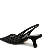 Sam Edelman Bianka Polka Dot Mesh Slingback Pumps