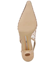 Sam Edelman Bianka Rhinestone Embellished Mesh Pointed Toe Slingback Pumps