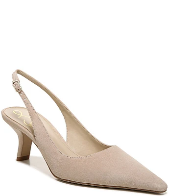 Sam Edelman Bianka Suede Pointed Toe Slingback Pumps