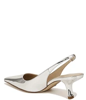 Sam Edelman Bianka Mirror Metallic Patent Pointed Toe Slingback Pumps