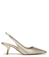 Sam Edelman Bianka Slingback Metallic Pointed Toe Pumps