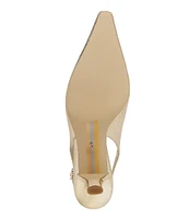 Sam Edelman Bianka Slingback Metallic Pointed Toe Pumps