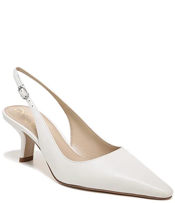 Sam Edelman Bianka Slingback Leather Pointed Toe Pumps